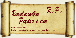 Radenko Paprica vizit kartica